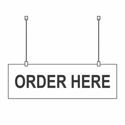 Hanging Signs Kit / Suspended Ceiling Signage Kit