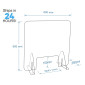 Sneeze Guard / Clear Acrylic Hygiene Screen Barrier / Protective Shield - 60cm High