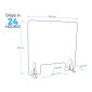Sneeze Guard / Clear Acrylic Hygiene Screen Barrier / Protective-shield - 90(H)x80(W)cm