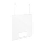 80x80cm Hanging Sneeze Guard Kit / Suspended Acrylic Divider / Hanging Safety Barrier 