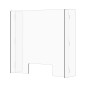 60cm High Enclosed Sneeze Guard / Counter-top Acrylic Shield / Hook and Slot H Shape