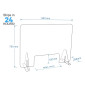 Sneeze Guard / Clear Acrylic Hygiene Screen Barrier / Protective Shield - 70cm High