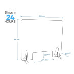 Sneeze Guard / Clear Acrylic Hygiene Screen Barrier / Protective Shield - 80cm High