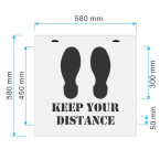 "Keep Your Distance" Stencil / Social Distancing Sign