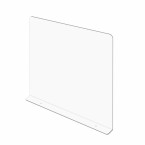 40cm High Food Sneeze Guard / Acrylic Hygiene Screen Barrier/ Protection Shield - Adhesive Mount