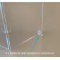 70cm High Folding Sneeze Guard / Counter-top Acrylic Shield / Safety Barrier