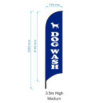 Dog Wash Flag  - Advertising Feather Flag - Pre-made Flag