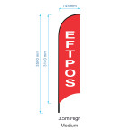 EFTPOS Flag  - Advertising Feather Flag - Pre-made Flag - Stocked Pre-printed Flags