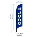 Judo Flag  - Judo Advertising Feather Flag - Pre-made Flag
