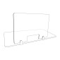 Edge Clamp Mounted Sneeze Guard / Counter Clear Acrylic Hygiene Screen Barrier Clamp Mounted - 60cm High