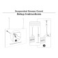 100x60cm Hanging Sneeze Guard Kit / Suspended Acrylic Divider / Hanging Safety Barrier