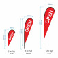 Pre-made Replacement Teardrop Flags - Pre-printed Promotion Flags