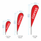 Pre-made Replacement Teardrop Flags - Pre-printed Promotion Flags