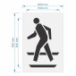 Pedestrian Walking Stencil