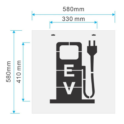 EV charge station stencil Electric Vehicle Charging Station Pump Stencil