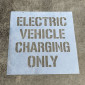 Electric Vehicle Charging Only Stencil EV Stencil