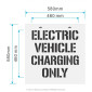 Electric Vehicle Charging Only Stencil EV Stencil