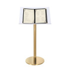 Freestanding Book Stand / Menu Holder- Gold