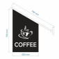Wall Coffee Flag / Wall Banner Kit /  Wall Advertising Coffee Flag - black