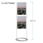 Premium Acrylic Lobby Stand -2 X A2 Poster Double Sided
