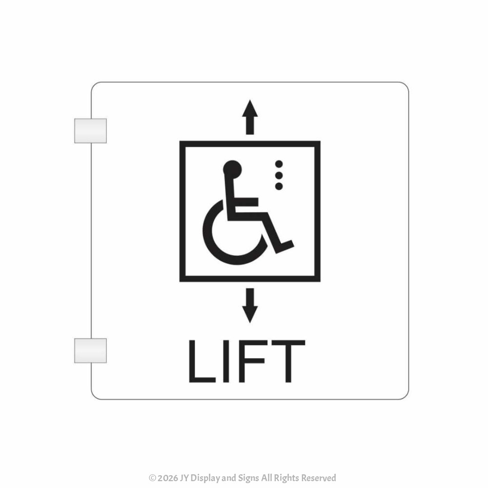 Sign High Lift Acrylic Lift Sign Wall Mounted - OSLIFT | JY Display