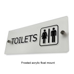 Acrylic Toilets Sign Wall Mounted