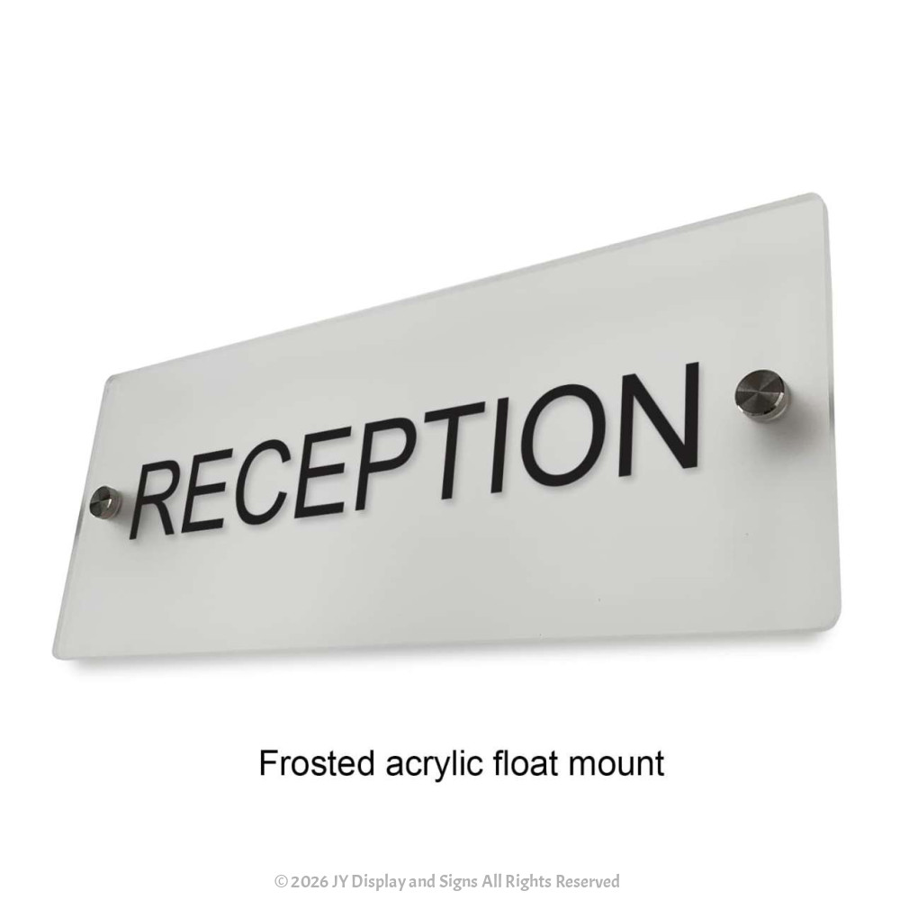 Acrylic Reception Sign Wall Mounted - OSFRECEPTION | JY Display