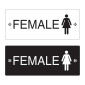 Acrylic Female Sign with vinyl Sticker Texts, Flush Mount or float mount