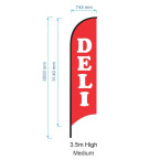 Deli Flag Pre-made Deli Sign Feather Flag Banner