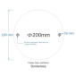 Ø20cm-Ø60cm Acrylic Sandwich Holders / Floating Acrylic Picture Frame / Perspex Sign Holder Wall Mount - No Border