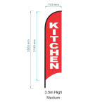 Kitchen Flag  - Advertising Feather Flag - Pre-made Kitchen Flag