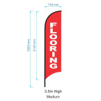 Flooring Flag  - Advertising Feather Flag - Pre-made Flooring Flag