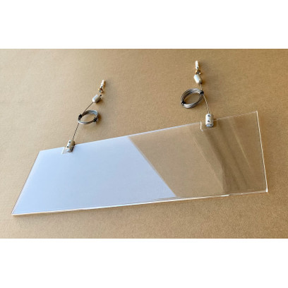 Hanging Clear Acrylic Sign Pocket Kits / Suspended Ceiling Signage / Directional Signs / Office Ceiling Sign Kit