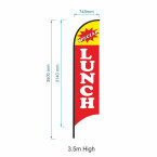Lunch Special Flag  - Advertising Flags / Feather Flag - Pre-made Flag