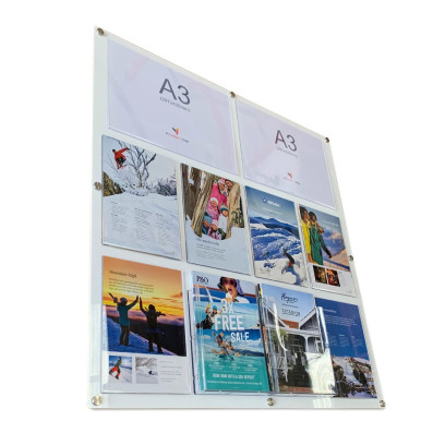 Acrylic Sign Board -2 A3 Sign Holder + 6 A4 Sign Holder + 2 A4 Brochure Holder