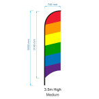 Rainbow Flag Pre-made Rainbow Feather Flag Banner