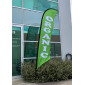 Organic flag advertising sign flag banners