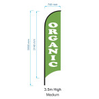 Organic Flag  - Pre-made Advertising Sign Flags 