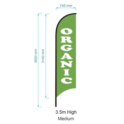 Organic flag advertising sign flag banners