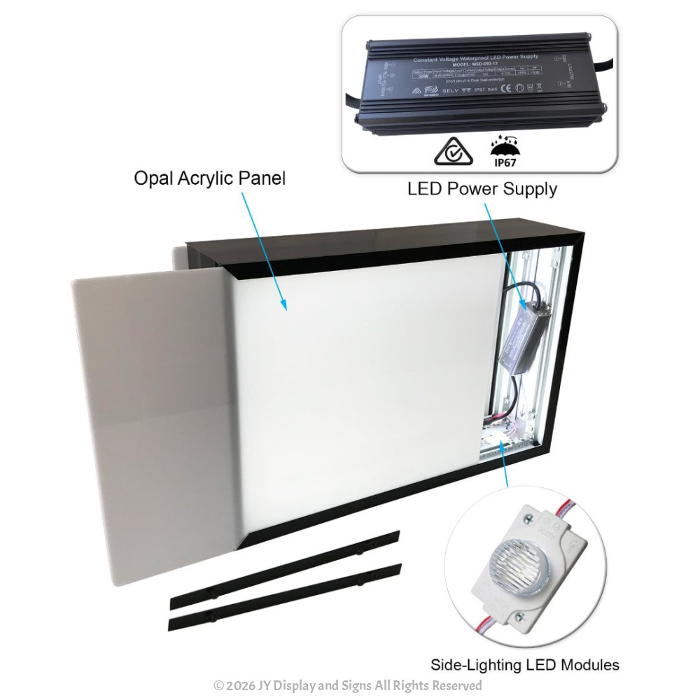 Small Light Box Double-Sided - 40cm X (30cm-40cm) - BOXR40D | JY Display