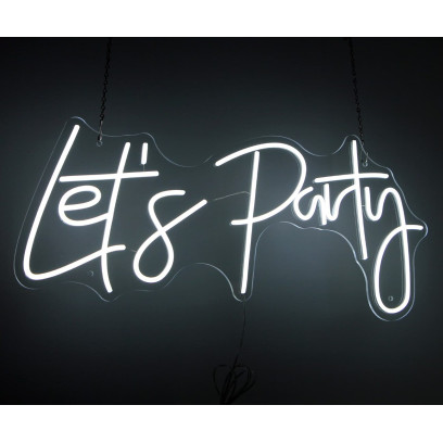 Pre-made Let's Party LED Neon Sign