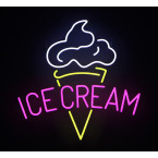 Ice Cream LED Neon Sign- Pre-made LED Neon Sign - Ready to Ship