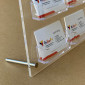 A4 Landscape Sign Holder with 3 Business Card Holders Counter Top Unit 