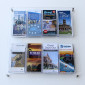 3 DL Floating wall mounted brochure holders