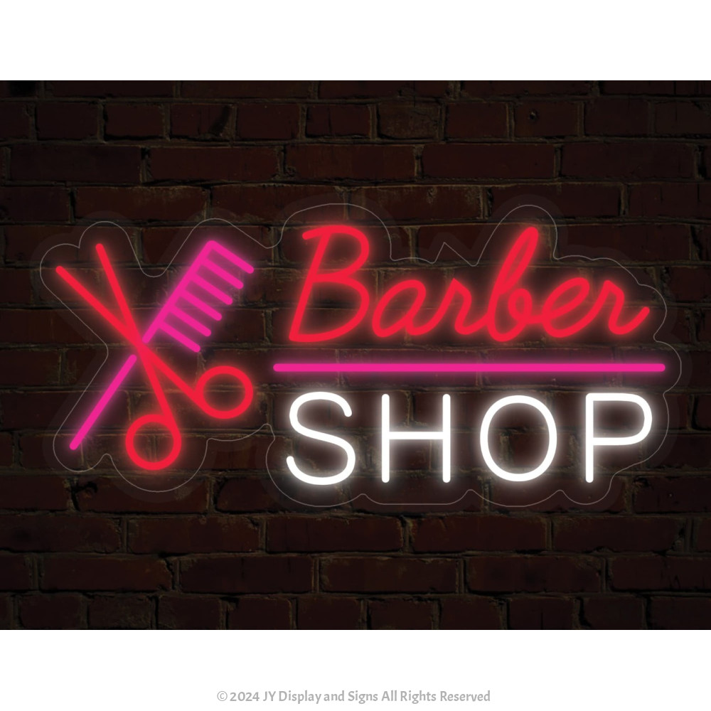 Barber Shop LED Neon Signage for barber shops, hair salons, hair studios  advertising