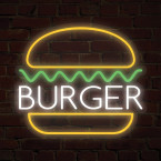 Burger LED Neon Sign
