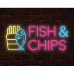 Fish and Chips LED Neon Sign