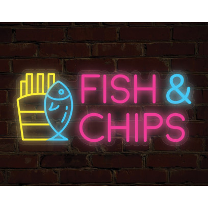 Fish and Chips LED Neon Sign