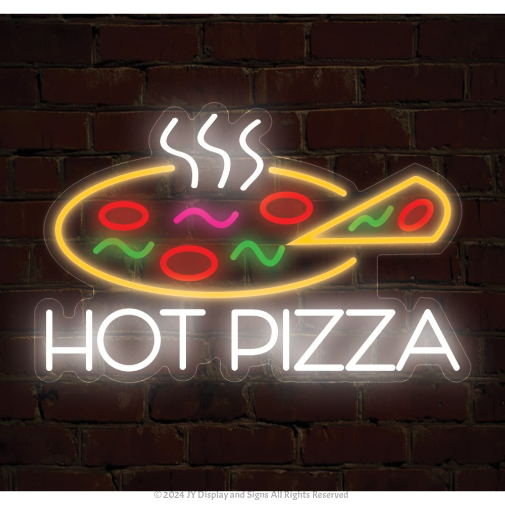 Hot Pizza LED neon signage pre-made stock in Melbourne
