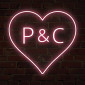 Love Heart with Bride and Groom Initial Letter LED Neon Sign